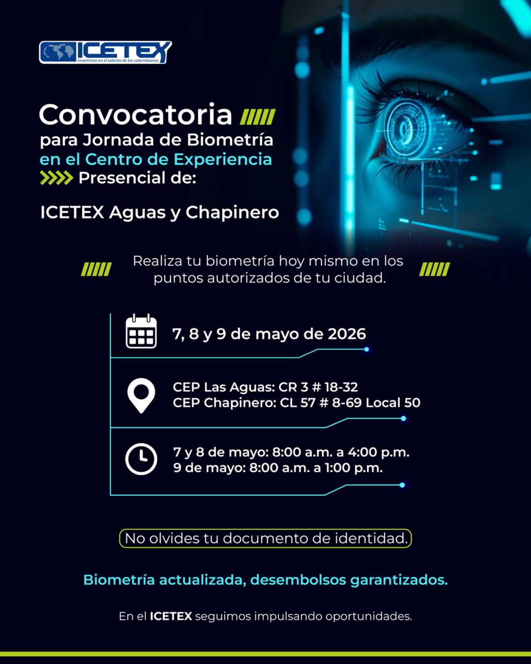 Convocatoria Biometría ICETEX | UNICIENCIA