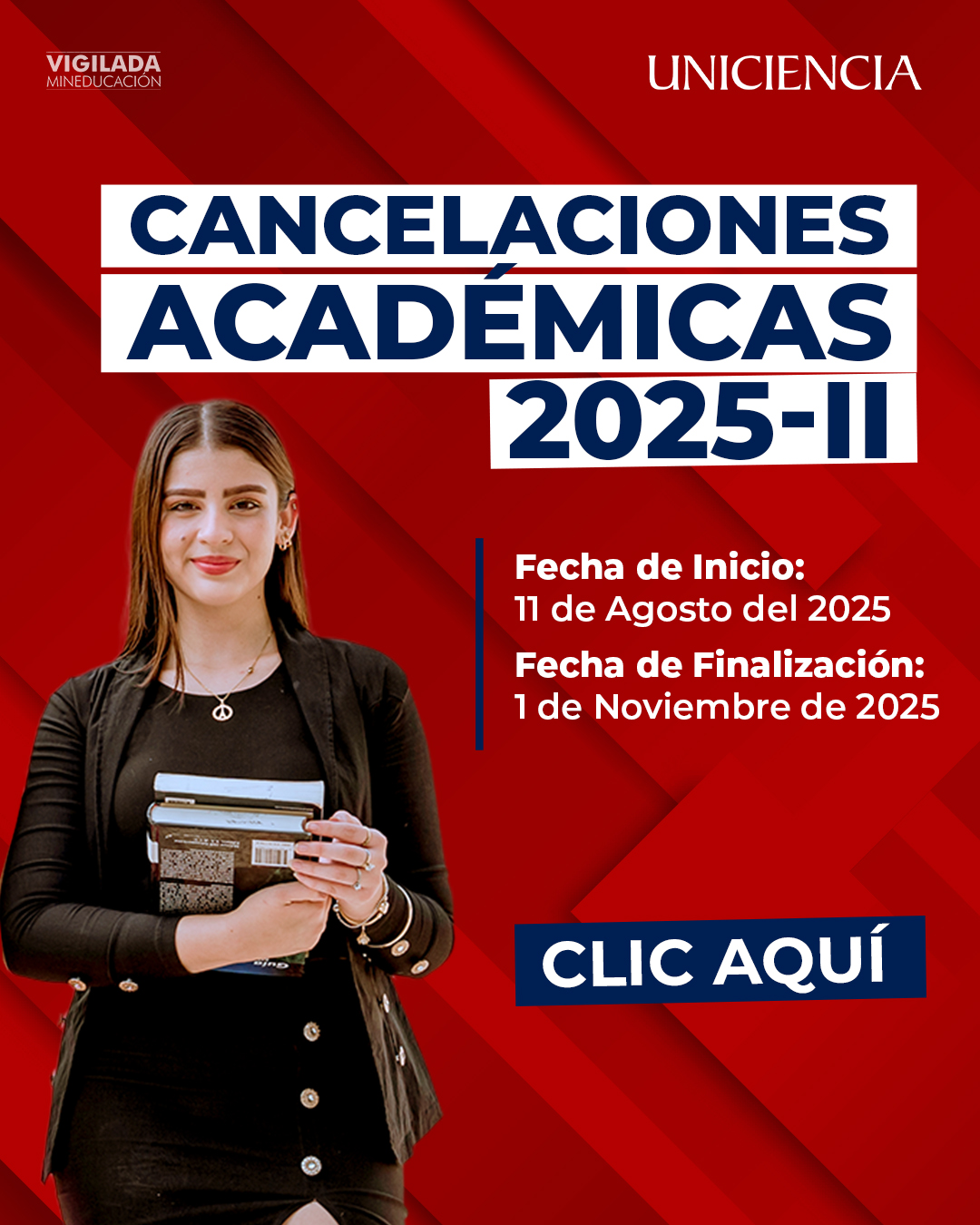 Cancelaciones académicas 2025-ll  - UNICIENCIA