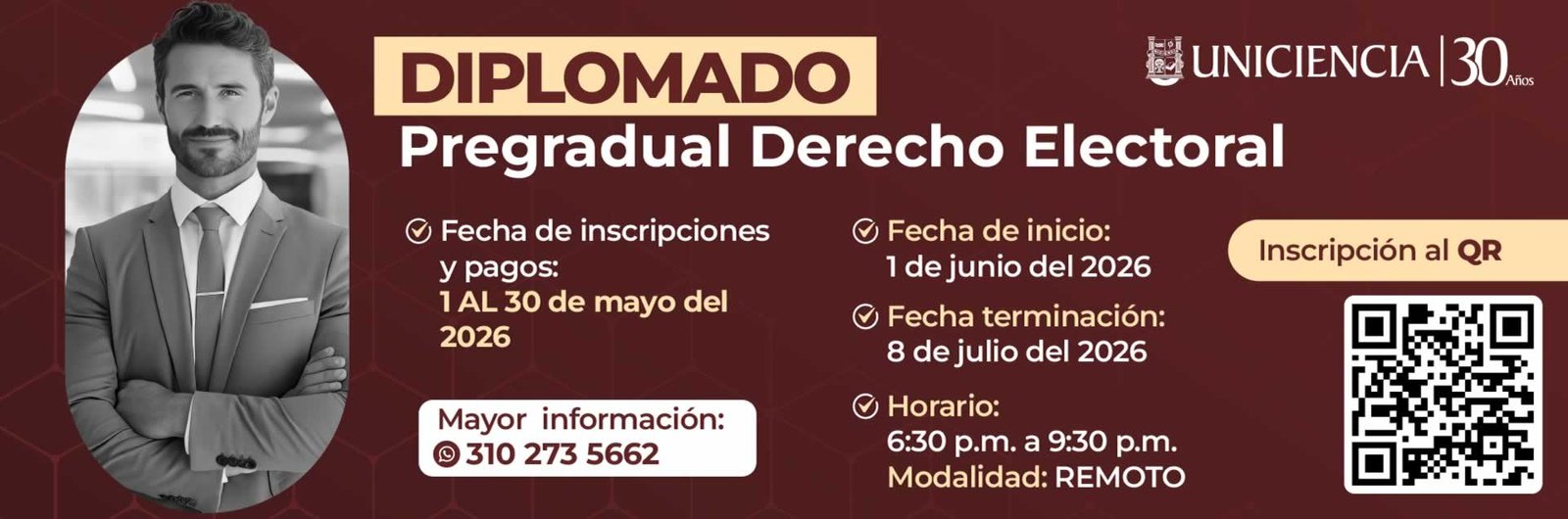 Diplomado Pregradual Derecho Electoral | UNICIENCIA