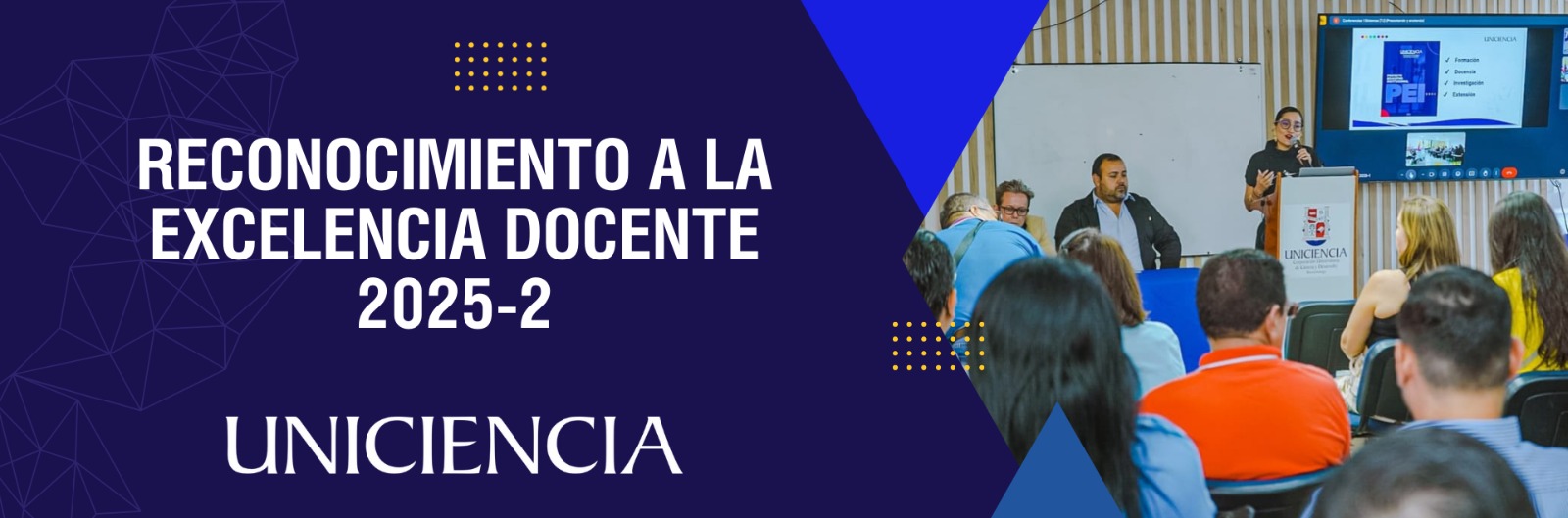 Reconocimiento a la Excelencia Docente 2025-2 | UNICIENCIA