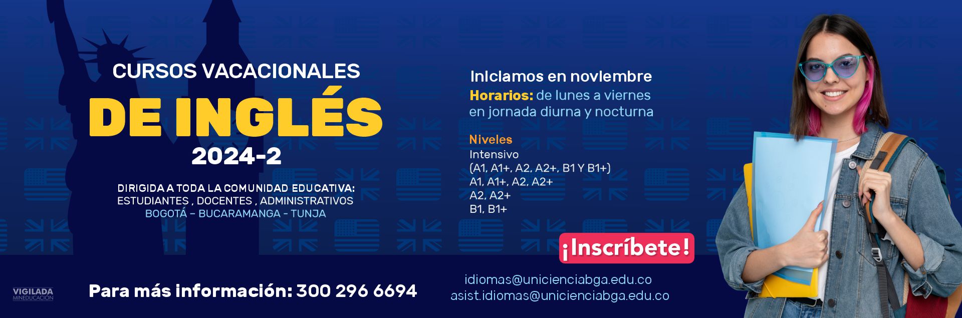 Cursos vacacionales de inglés - 20242 UNICIENCIA