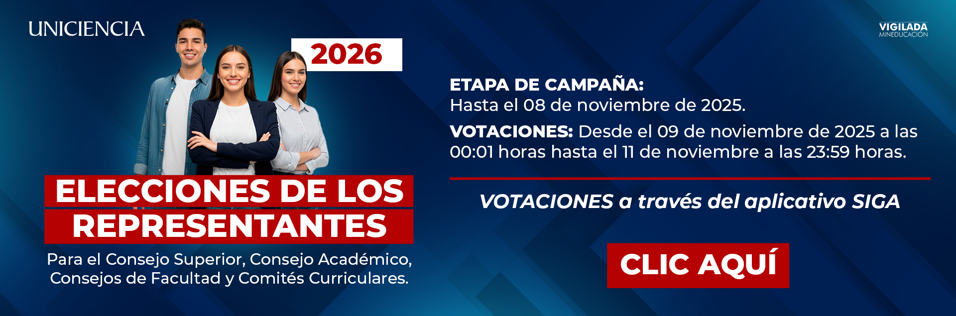 Elecciones de los Representantes | UNICIENCIA