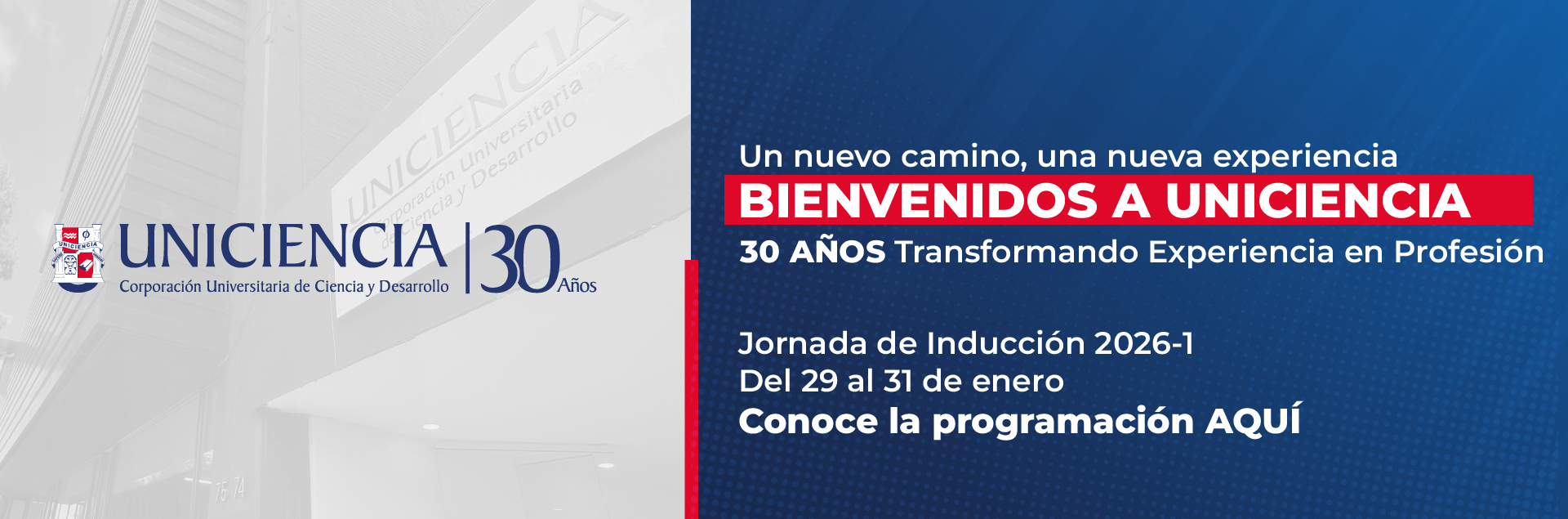 Programación Jornada de Inducción Multicampus | UNICIENCIA